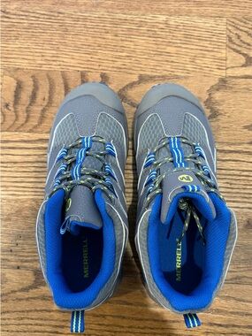 Merrell Kids Gray and Blue Trail Sneakers